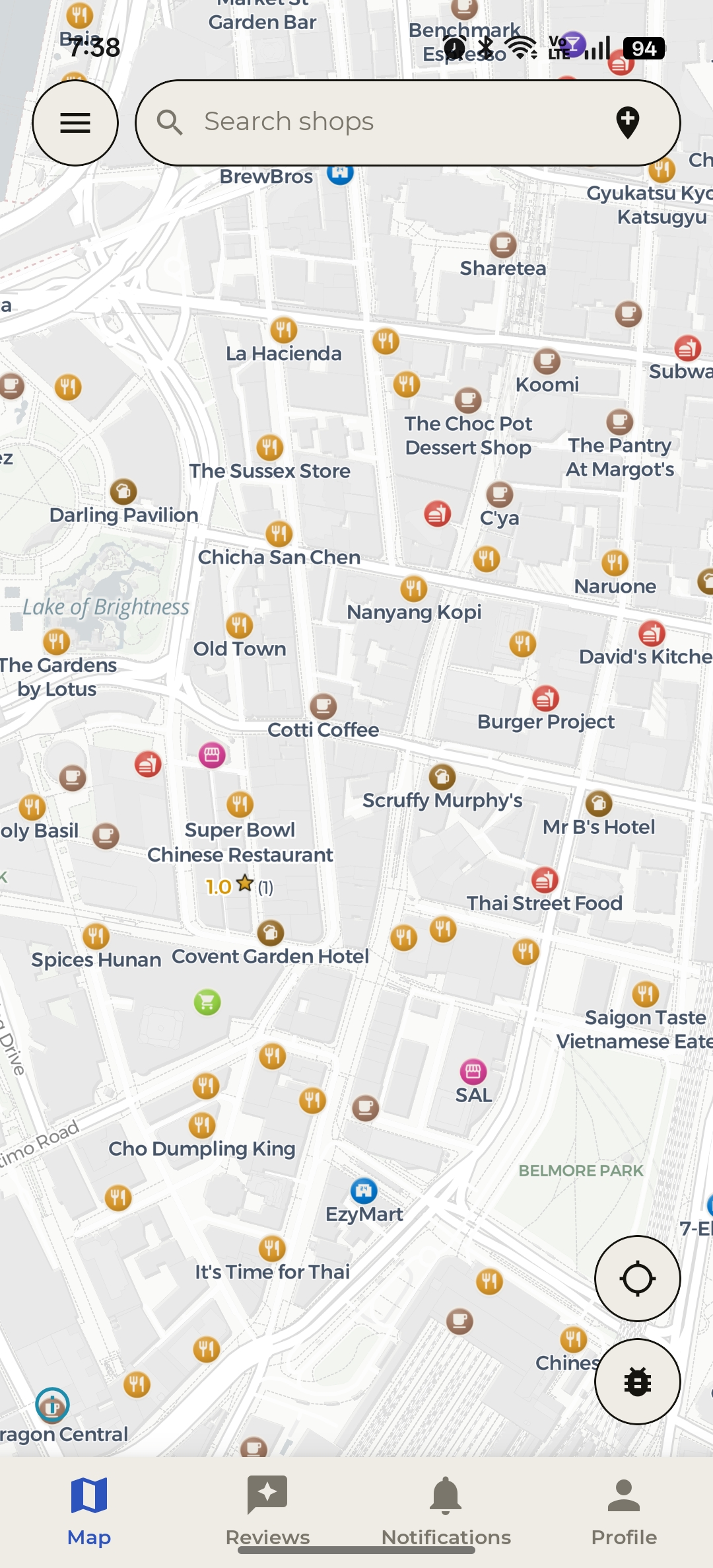 Map view